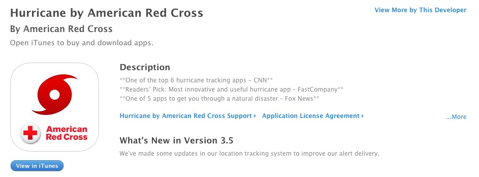 Hurricane by American Red Cross iPhone app