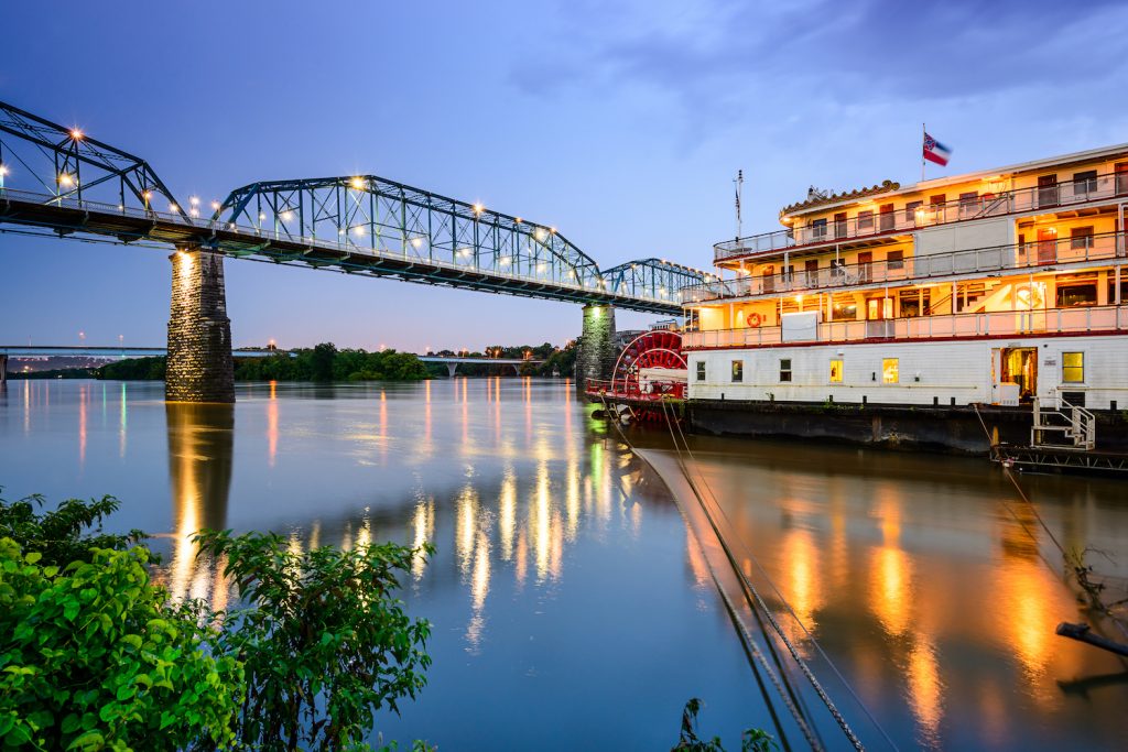 Chattanooga, Tennessee, USA riverfront.