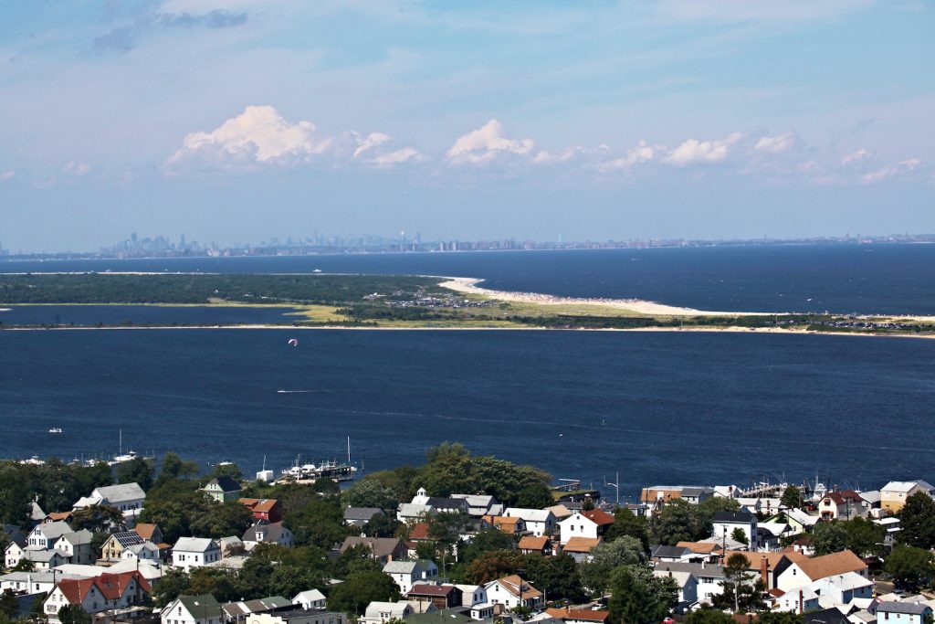 Sandy Hook New Jersey view with New York in background