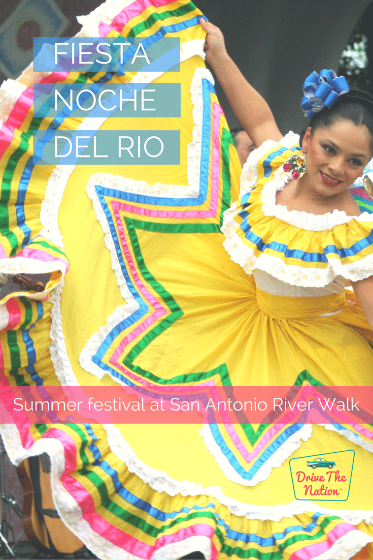 From May to August, San Antonio, Texas lights up with music and dancing, drawing in thousands of visitors each year for its Fiesta Noche del Rio events.