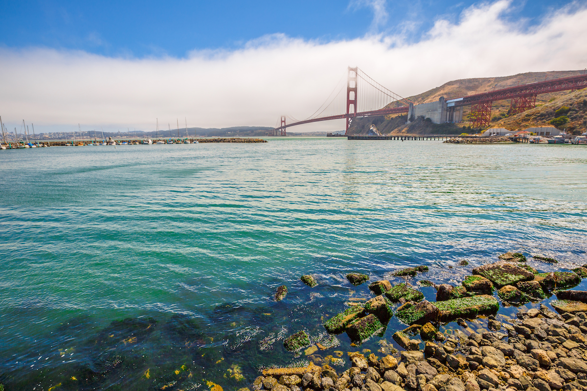 Golden Gate Bridge from Fort Baker - Horseshoe Bay