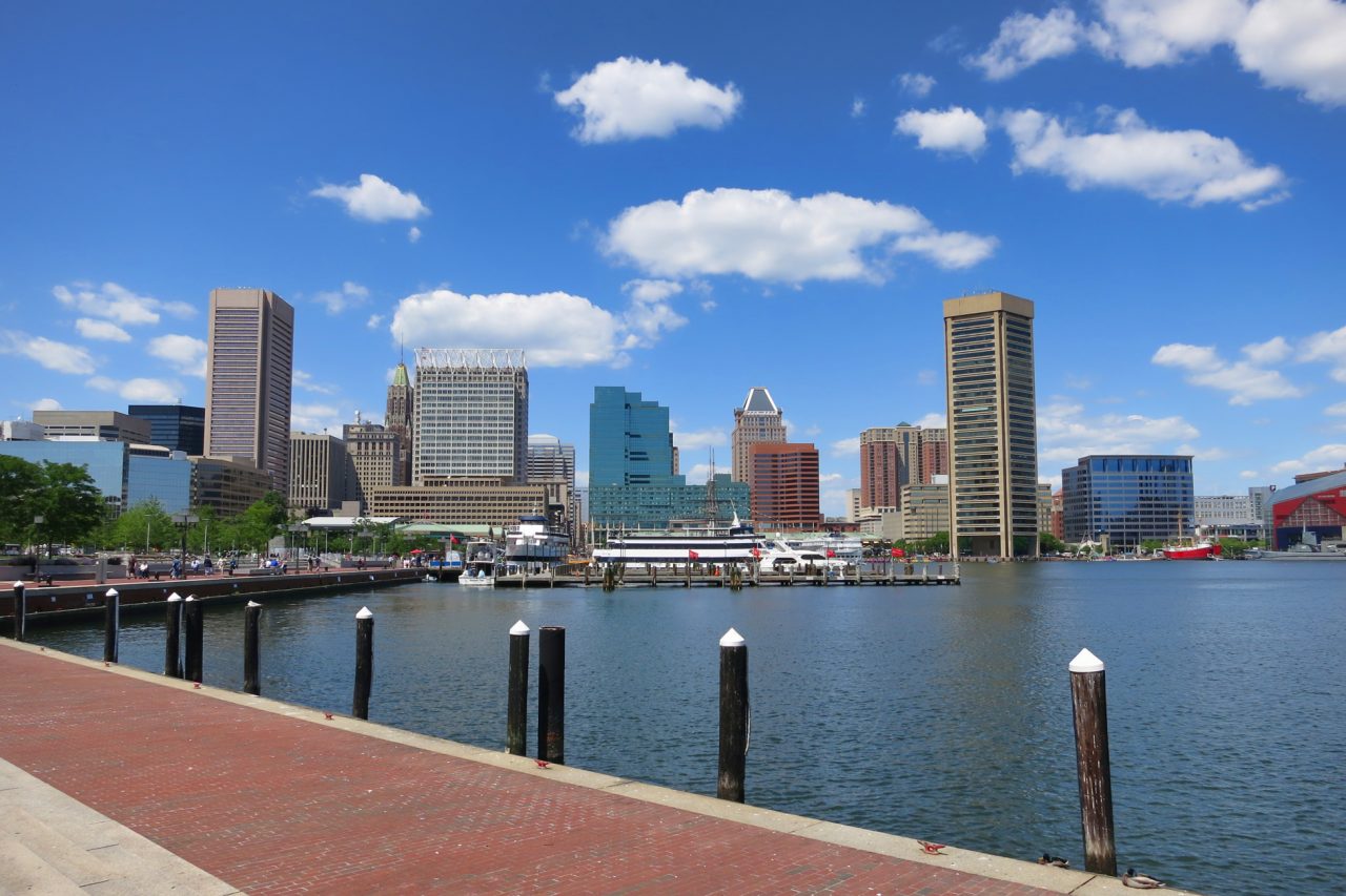 Baltimore, Maryland buildings and water 