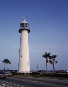 Lighthouse on the beach in Biloxi, Mississippi