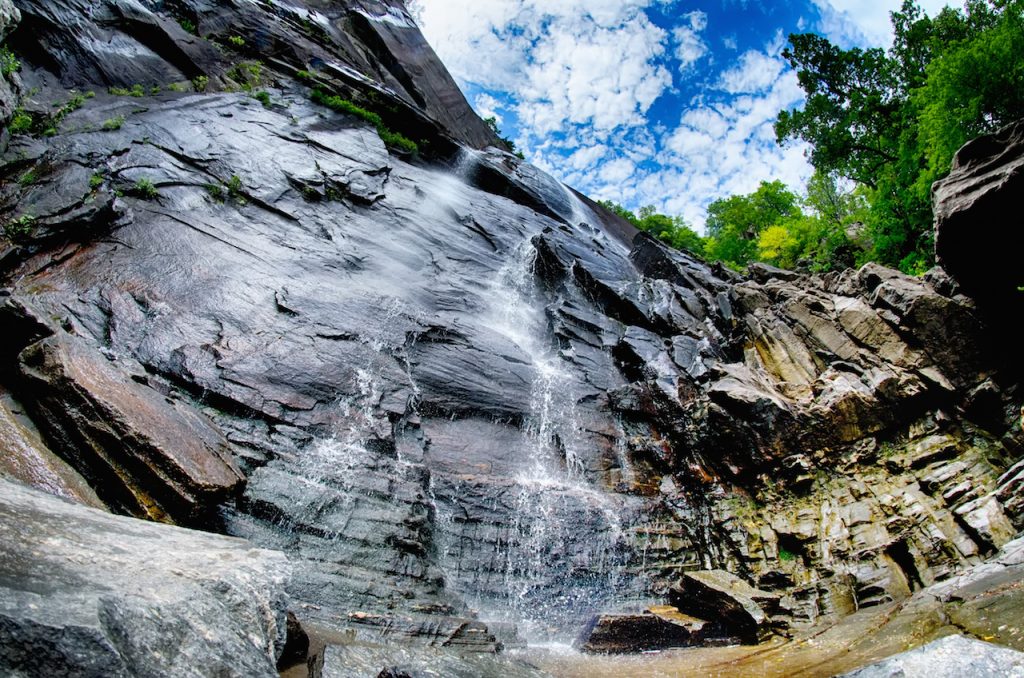 Hickory Nut Falls in Chimney Rock State Park North Carolina United States