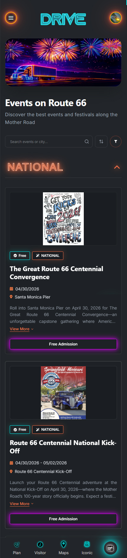 Route 66 App Screen 13