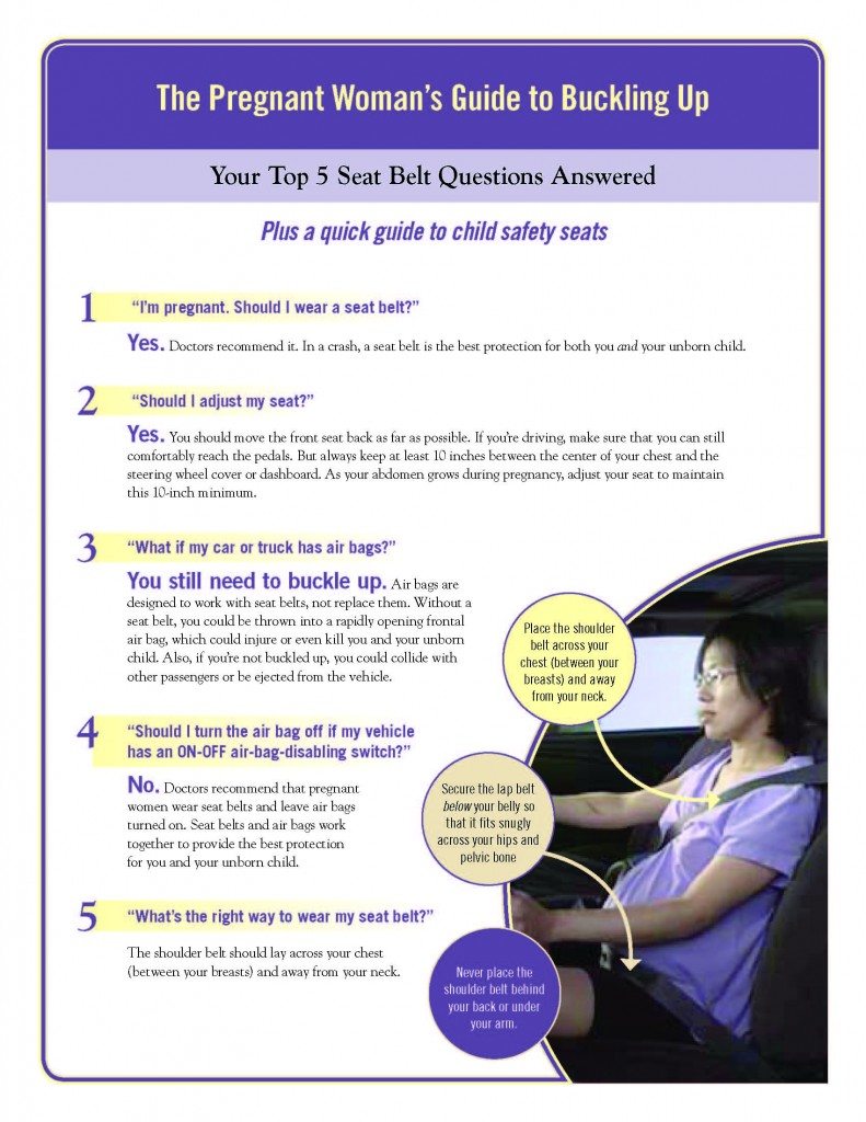 Seat Belt Safety For Pregnant Women