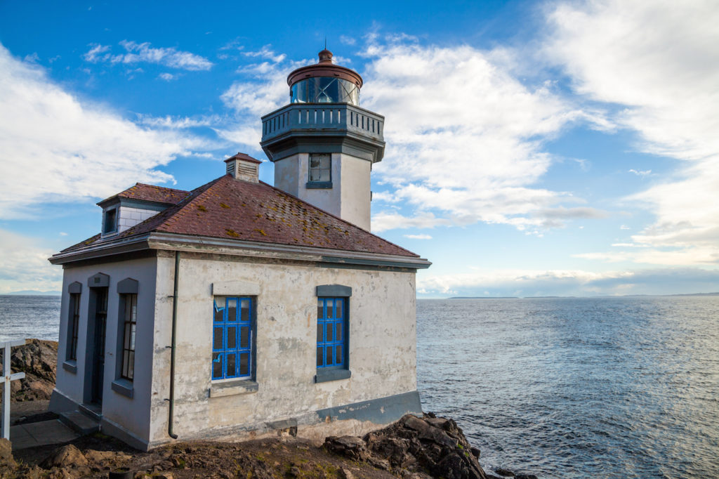 Lime Kiln lighthouse on San Juan Island, Washington, USA